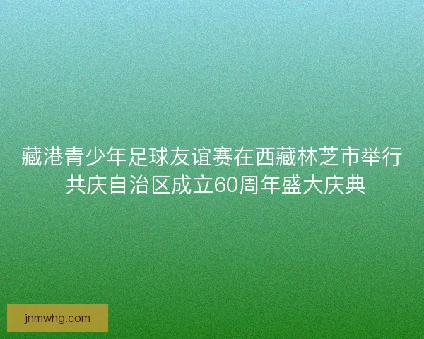 藏港青少年足球友谊赛在西藏林芝市举行 共庆自治区成立60周年盛大庆典
